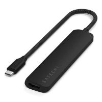 hub satechi 6 puertos 10 gbps usb-c st-p6sk hdmi rj-45 microsd sd