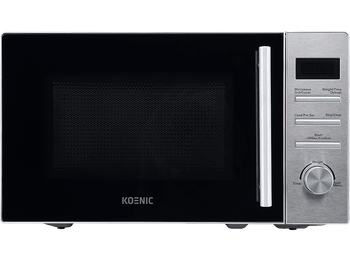 Microondas con grill - KOENIC KMWG 2024 IN, 800 W, 5 Potencias, 8 Programas Automáticos, 20l, Acero inoxidable