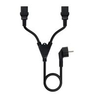 nanocable cable de alimentacion schuko cee77 macho a 2xc13 hembra 18m negro