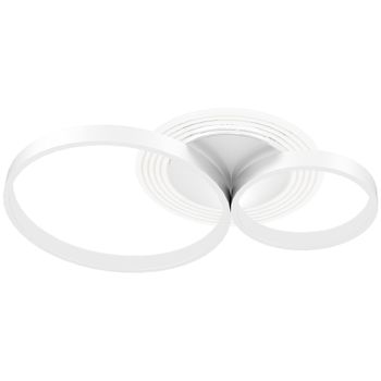 HOMCOM Lámpara de Techo LED 40W 3000 K/4000 K/6500 K para Dormitorio Salón Cocina Comedor Blanco