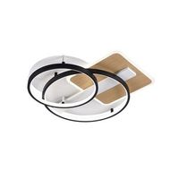 plafon redondo led azores con control remoto 120w 3cct 10200lm ip20 9xo50x50cm fabricado en metal y policarbonato color negr