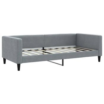Cama Para Adulto | Cama Individual | Sofá Cama Tela Gris Claro 90x190 Cm