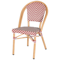 silla paris burdeos estilo bistro aluminio y textilene trenzado eme mobiliario