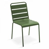 silla de jardan 47 x 55 x 83 cm de metal verde cactus