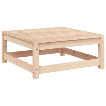 Taburetes De Jardín | Otomana De Jardín | Reposapiés De Jardín Con Cojines Madera Maciza De Pino