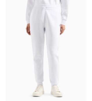 A|X Armani Exchange para mujer. XW000824AF10818U0002 Pantalón jogger blanco (XL), Casual, Algodón