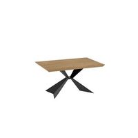 stark - mesa extensible 160240 x 90 cm en chapa negra