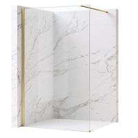 pared de la ducha rea flexi transparent brush gold 70
