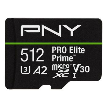Tarjeta microSD PNY PRO Elite Prime 512 GB Clase 10 UHS-I U3 V30 A2