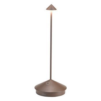 Lámpara De Mesa Led Inalámbrica Recargable Y Regulable Pina Pro Corten Azafrán