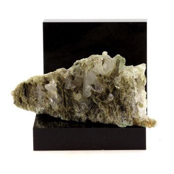 Epidote + Cuarzo - Piedra Natural De Francia, Bourg D'oisans - Mezcla De Minerales, Energía Positiva, Curación | 380.7 Ct - Certificado De