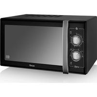 swan retro sm22070bn solo microwave - black black
