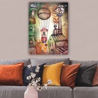 pintura decorativa lienzo 11658698270100 multicolor 70x100 cm