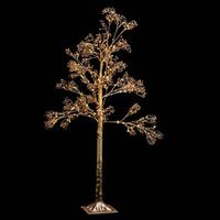 arbol luminoso dorado de interior h120cm 196 led  transformador