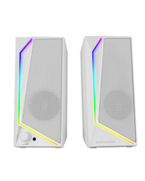 altavoces 20 mars gaming ms72w white 15w jack 35mm iluminacion rgb control de volumen entrada jack