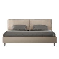 cama matrimonial sin somier acolchada 200x210 cuero sintetico gris paloma antea large