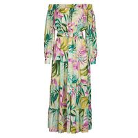 guess vestido largo josee off shoulder para mujer