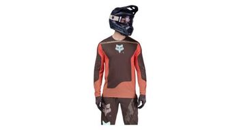 Maillot fox flexair elevated de manga larga marron corail