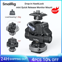 smallrig-mini monitor de liberacion rapida hawklock montaje con zapata fria soportes giratorios de 360  e inclinacion de 170  para monitor de 5 y 7 pulgadas