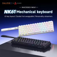 teclado mecanico para juegos con cable ajazz nk61 compatible con el sistema de intercambio rapido de teclas ideal tanto para el trabajo de oficina como para los juegos