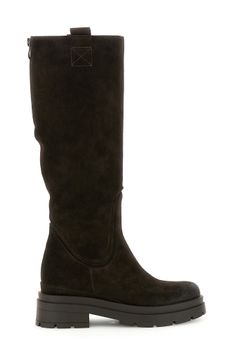 botas altas de ante dark brown 35