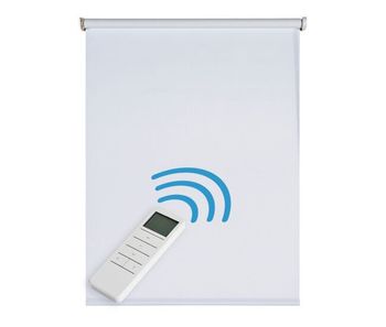 Estor motorizado opaco estores enrollables blackout automático con batería, motor y mando premium blanco 200 x 250cm