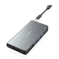 usb-c dock aisens 8 en 1 hdmi rj45 3xusb-a usb-c datospd 1xsd 1xmicro sd