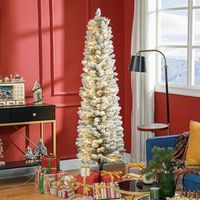 arbol de navidad de plastico metal homcom o52x180 cm verde