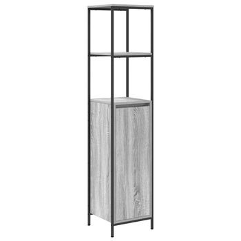 Mueble De Baño Con Estantes Gris Sonoma 36x35x165 Cm Vidaxl