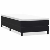 cama tapizada 223x103x25 cm contrachapado madera procesada - negro