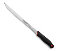 cuchillo jamonero de 240 mm mango negro rojo