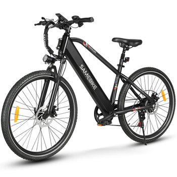 Bicicleta Eléctrica Samebike Rs-a01 Men, Para Desplazamientos Urbanos, Batería De 15ah, Negra
