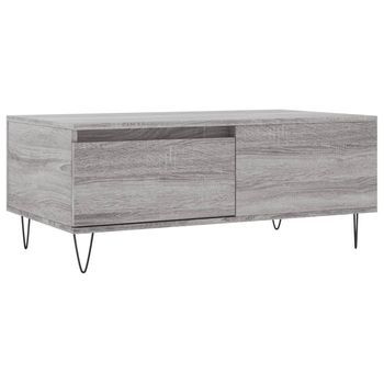 Mesa De Centro，mesa Auxiliar，mesa De Café Madera Contrachapada Gris Sonoma 90x50x36,5 Cm
