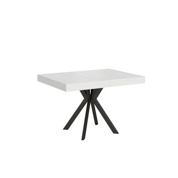 Mesa extensible 80x120/204 cm efecto madera, fresno blanco