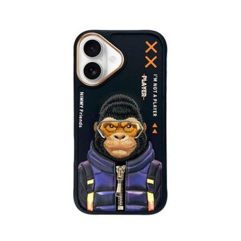 Funda para móvil Nimmy 3D Bordada Diseño Gorilla Ajuste para iPhone 16