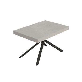 Mesa Extensible Niket Cachemir 120/224x90 Cm Con Patas Antracita