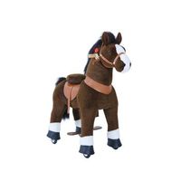 ponycycle poni de montar marron chocolate con pezuna blanca modelo grande de 4 a 9 anos