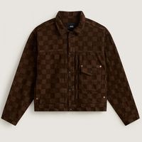 vans chaqueta check-5 checkerboardnim trucker jacket para hombre