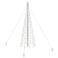 arbol de navidad led con estacas de tierra multicolor 400 cm vidaxl