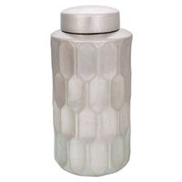 jarron de ceramica plateado185x185x375