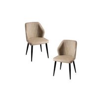 pack 2 sillas wenye de polipiel 854844 cm - beige