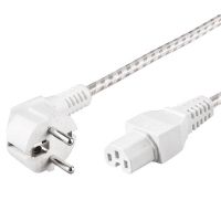 goobay cable de alimentacion c15 textil 2m blanco