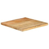 tablero de mesa  tablero escritorio borde natural madera maciza mango 80x80x25 cm