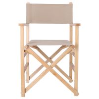 silla de madera y lona gris piedra 51x46x86 cm