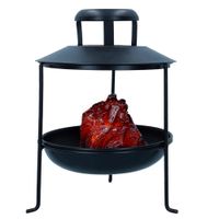 estufa electrica led estilo brasero 22x22x30 cm negra