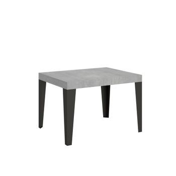 Mesa Extensible 70x110/194 Cm Flame Cemento Estructura Antracita