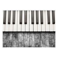 papel pintado 3d - inspirado en chopin - madera gris 350x245 cm