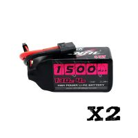 2pcs cnhl serie negra v20 4s 148v 1500mah 130c bateria lipo con conector xt60 para dron rc fpv de 150-220 mm de 4 pulg