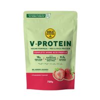proteina vegana goldnutrition v-protein kombucha fresa 720g