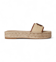 lauren ralph lauren para mujer 802p06398003 sandalia polly beige 40 plano 1 a 3cm ninguno casual